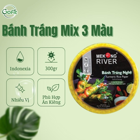 Bánh tráng Mekong River nhiều màu chuyên cuốn gỏi siêu ngon 300gr