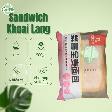Bánh mì đen Lúa Mạch/Khoai Lang Sandwich không đường Nội địa Trung