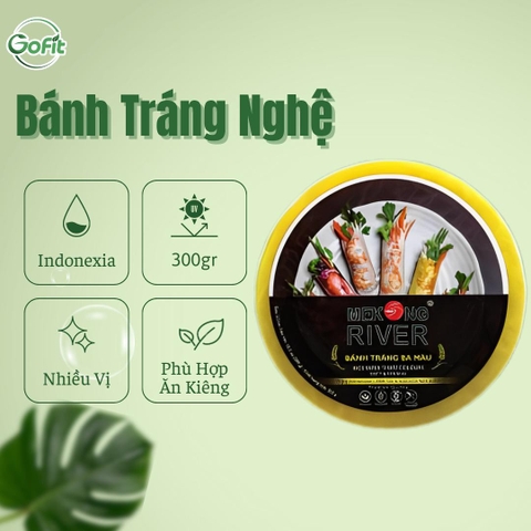 Bánh tráng Mekong River nhiều màu chuyên cuốn gỏi siêu ngon 300gr