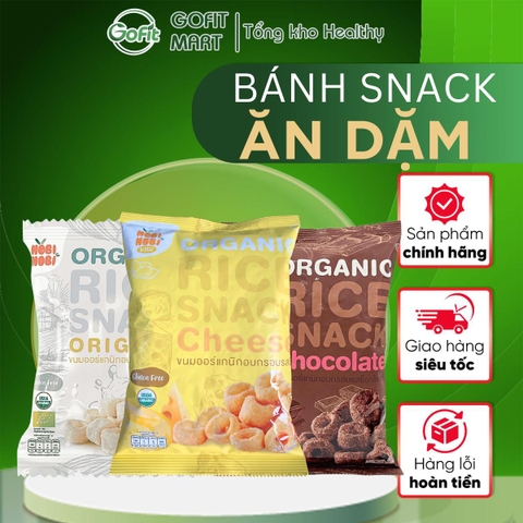 Bánh snack gạo hữu cơ Nobi Nobi 3 vị 40g, vị phô mai, vị truyền thống, vị chocolate