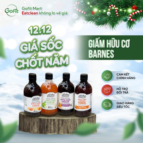 Giấm Táo Hữu Cơ Barnes Naturals 500ml