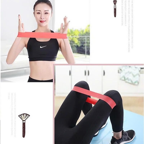 Combo 5 dây đàn hồi kháng lực miniband chuyên tập mông, 5 mức kháng lực