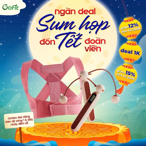 [Combo Must Have]  Đai Bảo Vệ V1 & Dây Nhảy Không Dây Đếm Số, Định hình khi tập yoga, gym