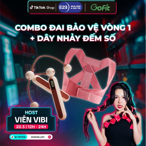 [Combo Must Have]  Đai Bảo Vệ V1 & Dây Nhảy Không Dây Đếm Số, Định hình khi tập yoga, gym