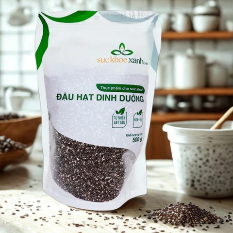 [DATE 2027] Hạt Chia đen Sức Khỏe Xanh - Túi 250G/500g - Hàng chính hãng, nhập khẩu từ Argentina