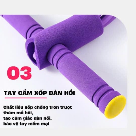 Dây kéo đàn hồi 6 ống, Dụng cụ tập Gym, Tập Cơ Bụng Tại Nhà, Kéo Tay cho nam nữ tập thể hình
