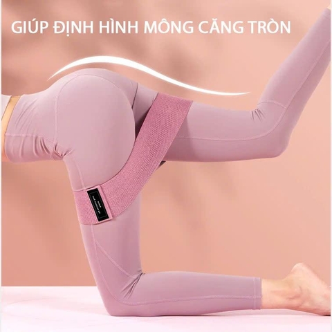 Dây kháng lực miniband vải dệt cao cấp - kháng lực tập mông, tập yoga , tặng kèm túi lưới