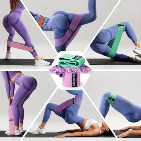 Dây kháng lực miniband vải dệt cao cấp - kháng lực tập mông, tập yoga , tặng kèm túi lưới
