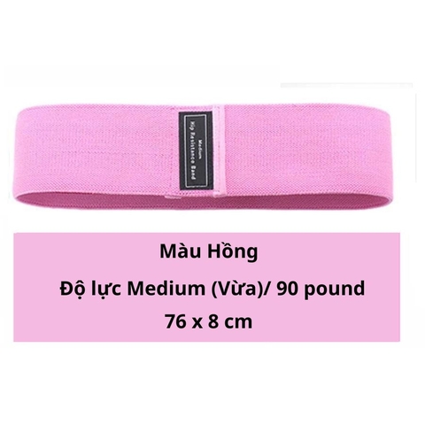 Dây kháng lực miniband vải dệt cao cấp - kháng lực tập mông, tập yoga , tặng kèm túi lưới