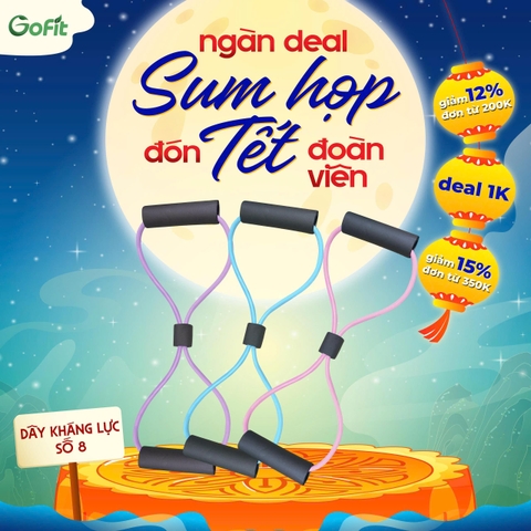 Dây Kháng Lực Số 8 Tập Gym Yoga - Dụng Cụ Tập Tay Vai Thon Gọn, Săn Chắc Tại Nhà