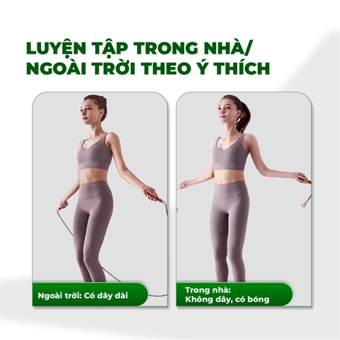 Dây Nhảy Thể Lực Đếm Số Kèm Dây 4 in 1, Tập Nhảy Tập Thể Dục Cao Cấp Có Kèm Tạ Cho Nam Nữ