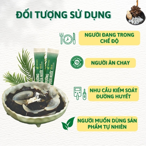Đường Dừa Nước Vietnipa Hữu Cơ, Vị Ngọt Thanh Dịu, Gói 15g