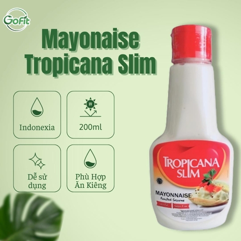 Sốt Mayonne Mè Rang Tropicana Slim Không Đường Ít Béo 200ml