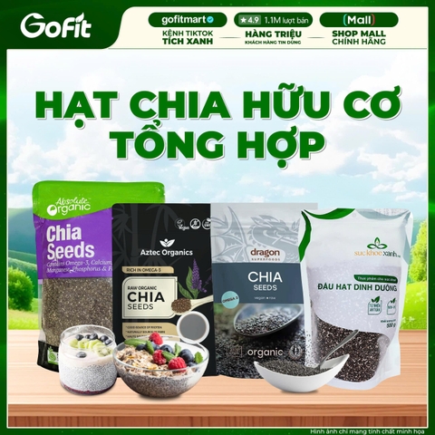 [Giá dùng thử] Hạt Chia Tím 400g, 1kg, Hạt Chia Đen 500gr