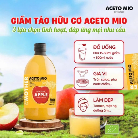 [Giấm cho Newbie] Giấm Lựu/ Giấm Táo Mật Ong/ Giấm Táo Hữu Cơ Có Giấm Cái 500ml Organic