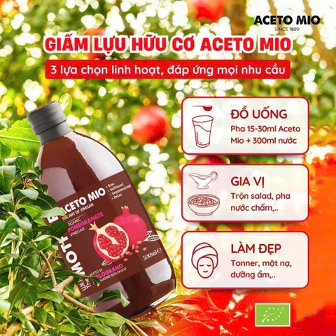 [Giấm cho Newbie] Giấm Lựu/ Giấm Táo Mật Ong/ Giấm Táo Hữu Cơ Có Giấm Cái 500ml Organic
