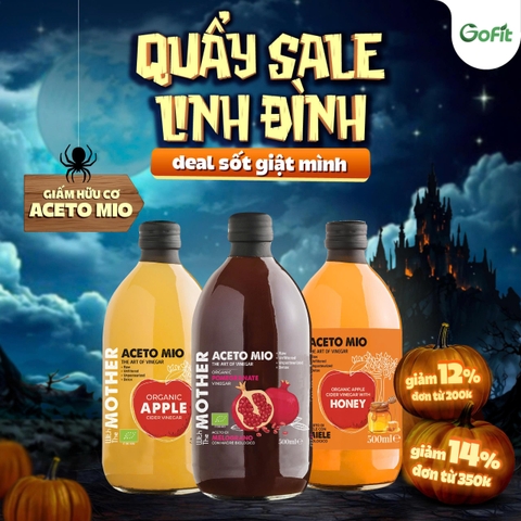 [Giấm cho Newbie] Giấm Lựu/ Giấm Táo Mật Ong/ Giấm Táo Hữu Cơ Có Giấm Cái 500ml Organic