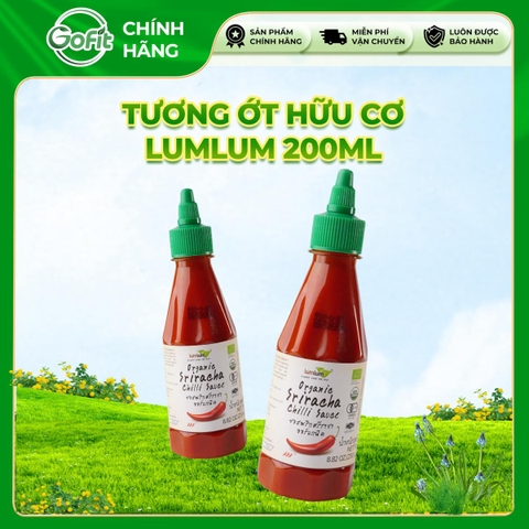 Gofit - Tương Ớt Hữu Cơ Sriracha LumLum Chai 250ML Xuất Xứ Thái Lan Gia Vị Nước Sốt Cho Ẩm Thực Healthy & Chay Mặn