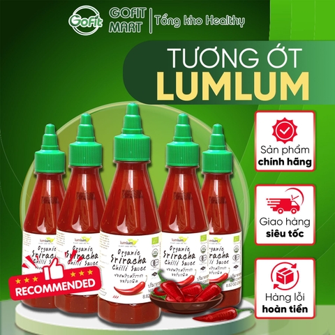 Gofit - Tương Ớt Hữu Cơ Sriracha LumLum Chai 250ML Xuất Xứ Thái Lan Gia Vị Nước Sốt Cho Ẩm Thực Healthy & Chay Mặn