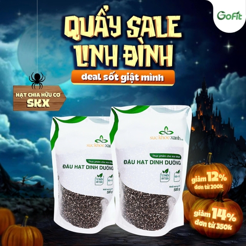 [Bán chạy] Hạt Chia đen Sức Khỏe Xanh - Túi 250G/500g - Hàng chính hãng, nhập khẩu từ Argentina