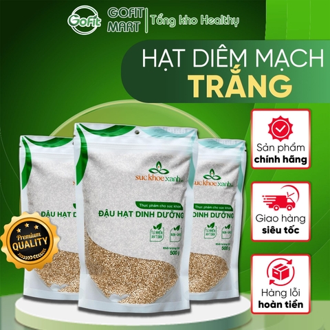Hạt Diêm Mạch / Hạt Quinoa Hữu Cơ Trắng và Mix 3 Màu Sức Khỏe Xanh, Absolute, Aztec 100g, 250g, 500g