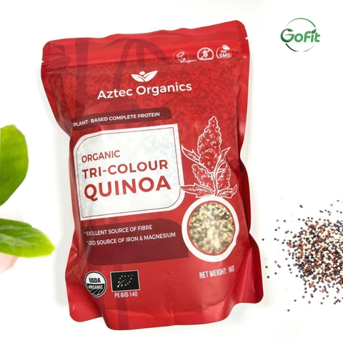 Hạt Diêm Mạch / Hạt Quinoa Hữu Cơ Trắng và Mix 3 Màu Sức Khỏe Xanh, Absolute, Aztec 100g, 250g, 500g