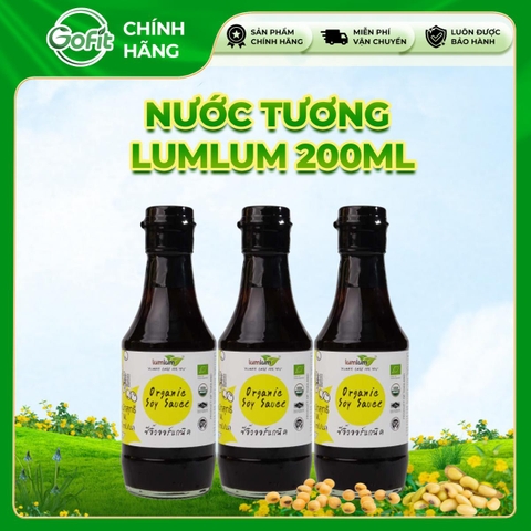 LumLum - Nước Tương Hữu Cơ, Chay Mặn LumLum chai 200ML, xuất xứ Thái Lan Nước Sốt Gia Vị