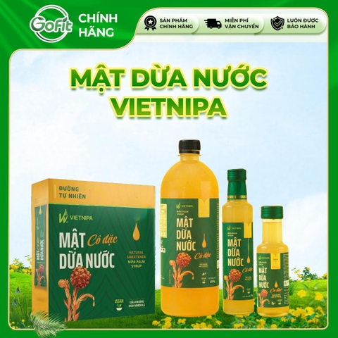 Mật Dừa Nước Tự Nhiên Thuần Chay Vietnipa, Hữu Cơ, Ngọt Sugar Honey