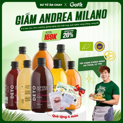 [MILANO] Giấm Matcha/ Giấm Mật Ong/ Giấm Lựu/ Giấm Vang Hữu Cơ Organic Có Giấm Cái 500ml