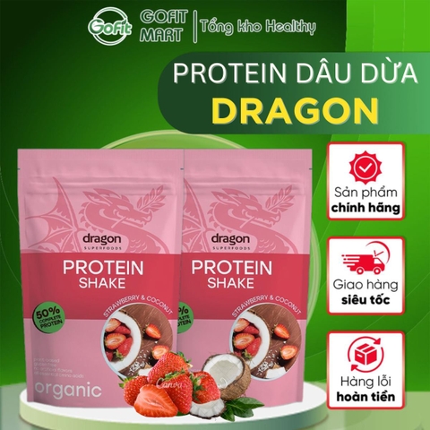 [Protein Dragon] Bột Protein Thực Vật Hữu Cơ - DRAGON SUPERFOODS, 500g và 200g