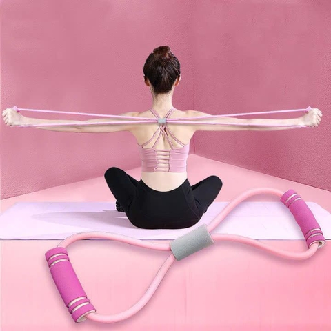 [TẬP TAY, VAI, BỤNG] COMBO Dây Kéo 6 ống + Dây Kháng Lực số 8 Tập Gym Yoga