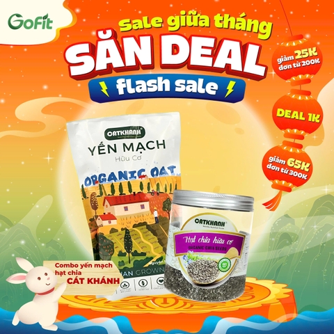 [COMBO TIẾT KIỆM] YẾN MẠCH ORGANIC OAT & HẠT CHIA CÁT KHÁNH CAO CẤP