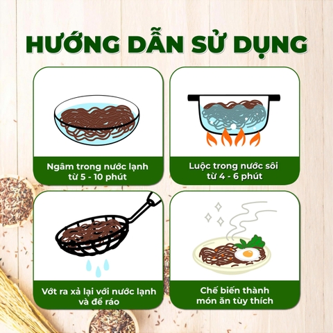 [TINH BỘT GẠO LỨT] Bún Phở Nuôi Hủ Tiếu Gạo Lứt Senfoods/Bún Lứt Gạo Lứt Hoàng Minh, Eat Clean Healthy Food, Gofit Mart, 500g