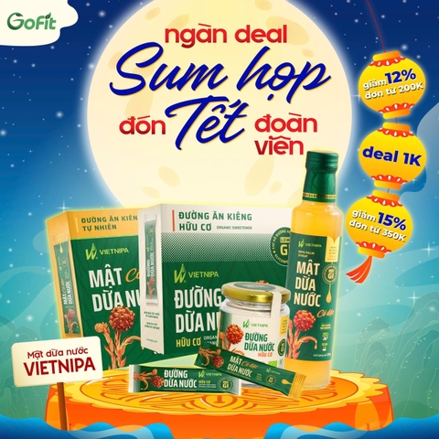[VIETNIPA] Đường - Mật Dừa Nước Tự Nhiên Thuần Chay Vietnipa, Hữu Cơ, Ngọt Sugar Honey