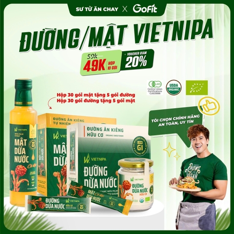 [VIETNIPA] Đường - Mật Dừa Nước Tự Nhiên Thuần Chay Vietnipa, Hữu Cơ, Ngọt Sugar Honey