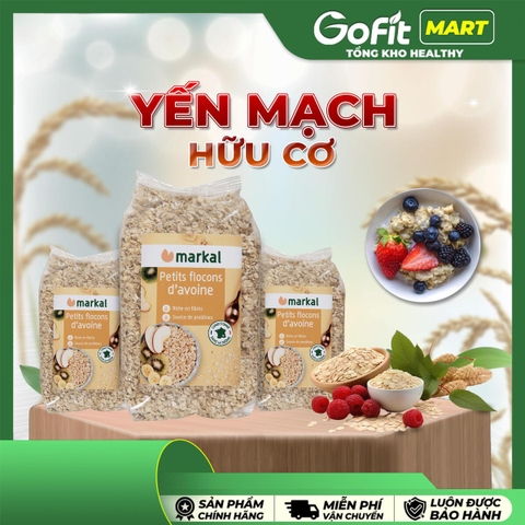Yến Mạch Cán Mỏng Hữu Cơ Markal 500g Pháp Food