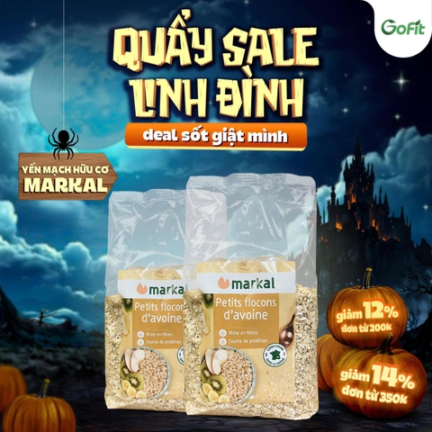 Yến Mạch Cán Mỏng Hữu Cơ Markal 500g Pháp Food