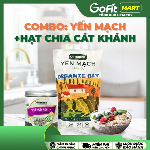 [COMBO TIẾT KIỆM] YẾN MẠCH ORGANIC OAT & HẠT CHIA CÁT KHÁNH CAO CẤP