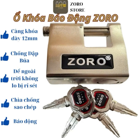 ổ khóa cầu ngang báo động ZORO