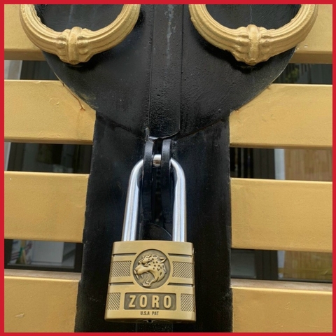 Ổ khóa càng dài đầu báo chìa kiếm ZORO chống gỉ cao cấp
