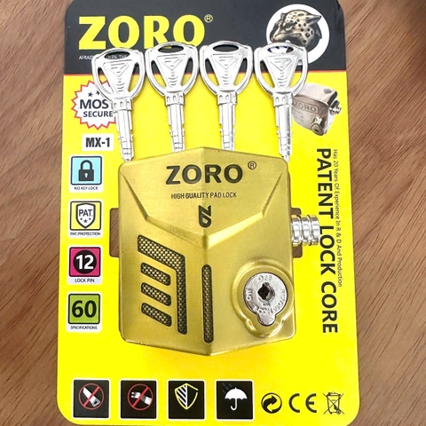 ổ khóa chụp pát cửa ZORO,chìa tròn,mẫu mới 2026