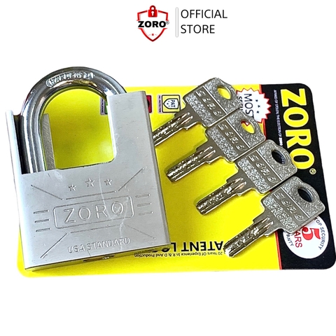 Ổ khóa chống cắt ZORO size đại 7 phân chìa muỗng càng chống cắt - khóa cửa chống trộm cắt khóa bấm công nghệ mỹ