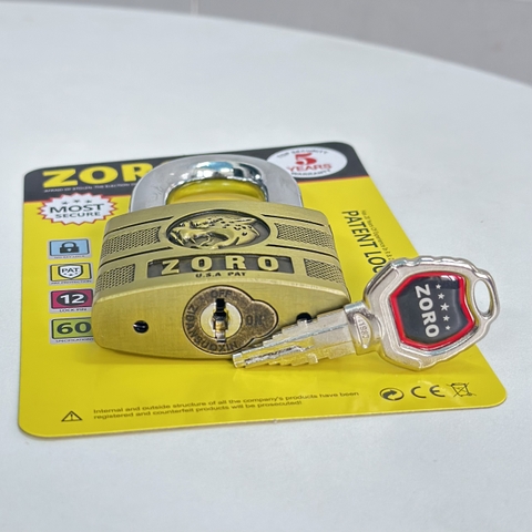 Ổ khóa cửa đầu báo chìa kiếm ZORO càng ngắn chống gỉ cao cấp