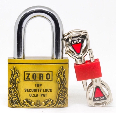 Ổ khoá ZORO bông chìa tròn càng ngắn thép hardened không gỉ