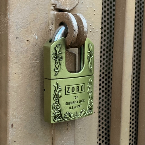 Ổ khóa chống cắt ZORO bông lúa chìa tròn cao cấp - khóa ngoài trời chống gỉ