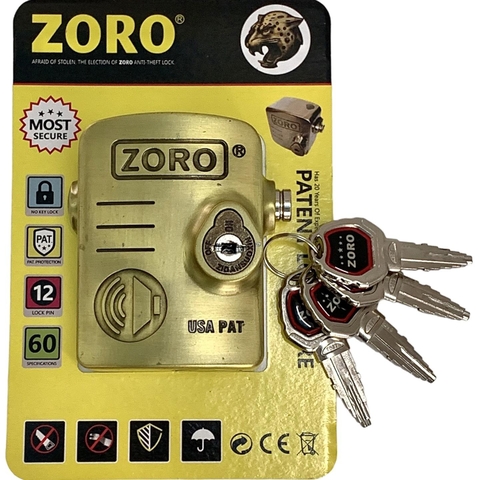 Khóa chụp pát cửa báo động chống trộm ZORO chìa xe hơi