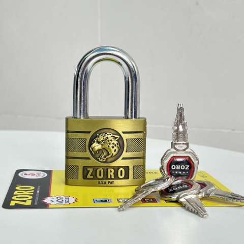 Ổ khóa cửa đầu báo chìa kiếm ZORO càng ngắn chống gỉ cao cấp