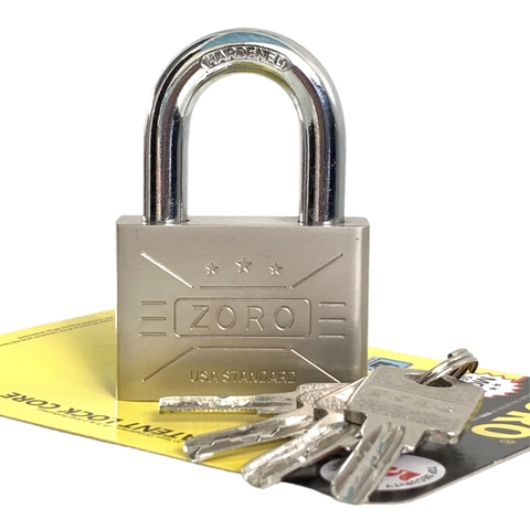 Ổ khóa ZORO 6 phân chìa muỗng càng ngắn thép hardened - khóa cửa bấm công nghệ mỹ