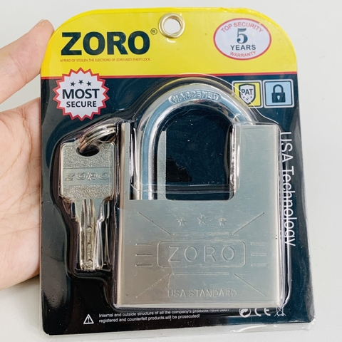 Ổ khóa chống cắt ZORO size đại 7 phân chìa muỗng càng chống cắt - khóa cửa chống trộm cắt khóa bấm công nghệ mỹ