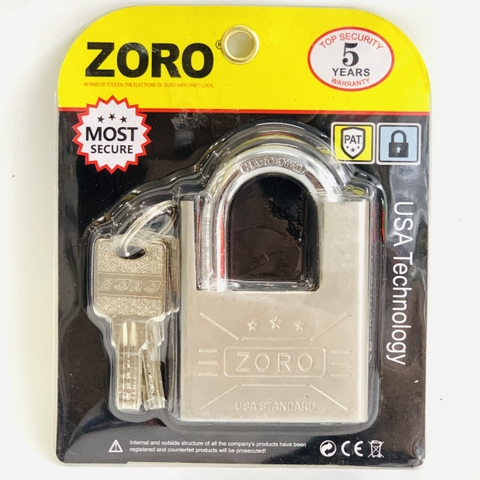 Ổ khoá chống cắt ZORO 6 phân càng chống cắt chìa muỗng thép hardened chắc chắn